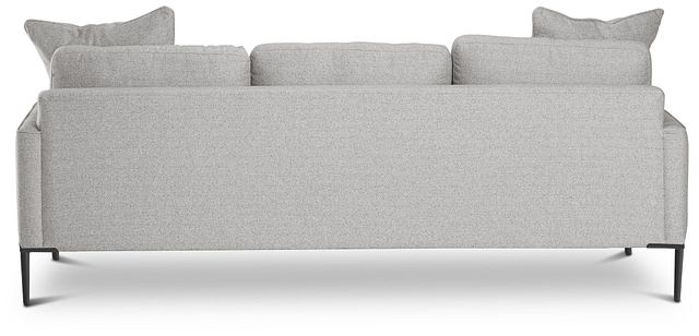 Morgan Light Gray Fabric Sofa With Metal Legs