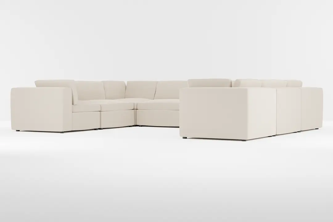 Destin Suave Beige Fabric 8-piece Modular Sectional Destin Suave Beige Fabric 8-piece Modular Sectional