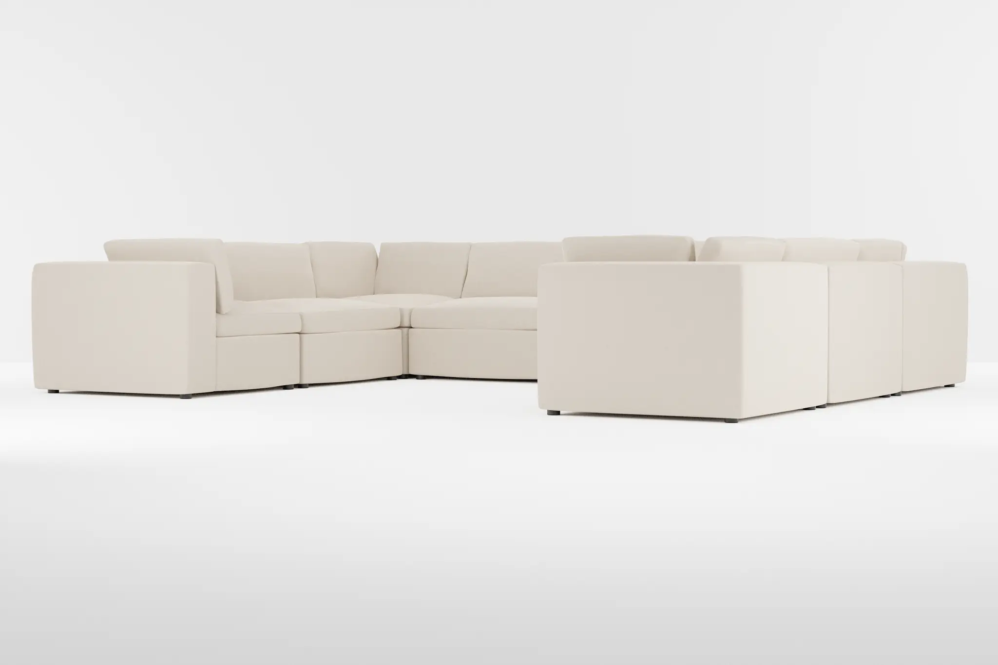 Destin Suave Beige Fabric 8-piece Modular Sectional Destin Suave Beige Fabric 8-piece Modular Sectional