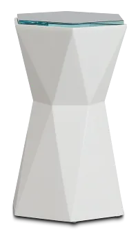 Martini White End Table