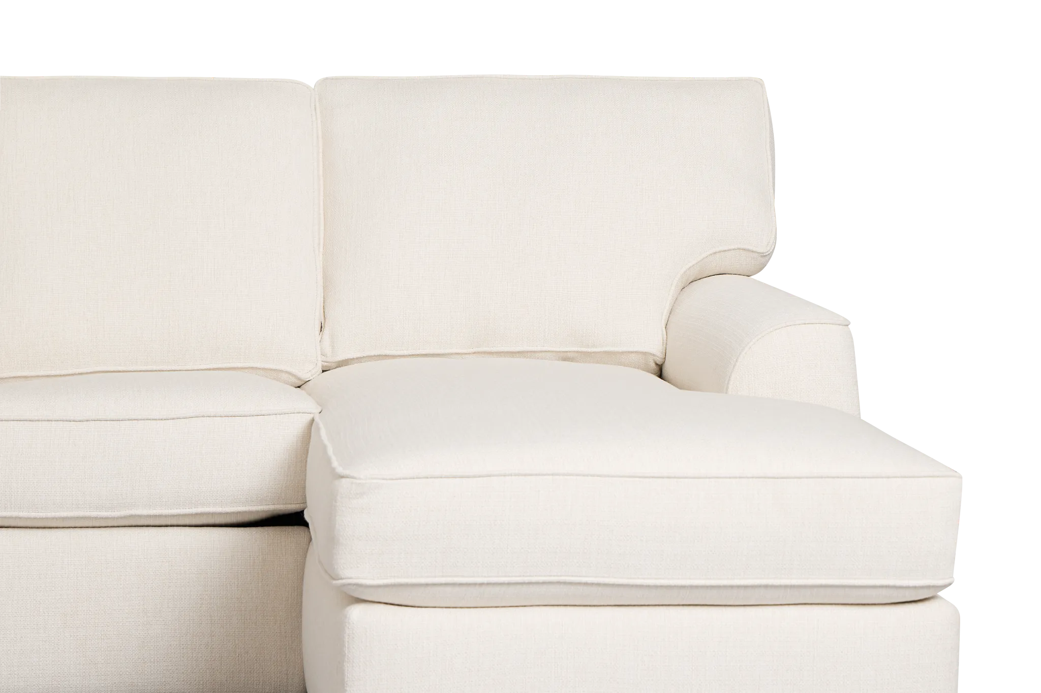 Sinclair Light Beige Fabric Right Chaise Memory Foam Sleeper Sectional