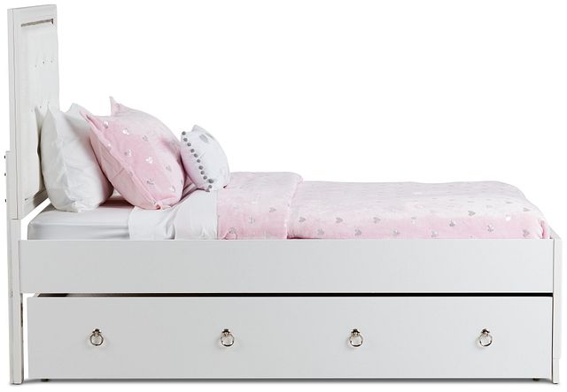 Isabella White Panel Trundle Bed