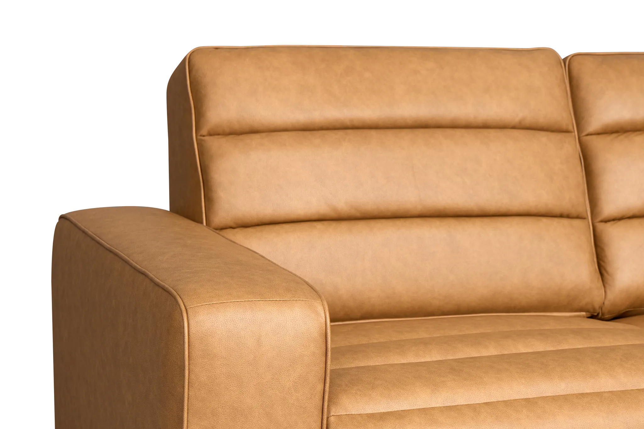 Sawyer Light Brown Micro 3-piece Modular Power Sofa