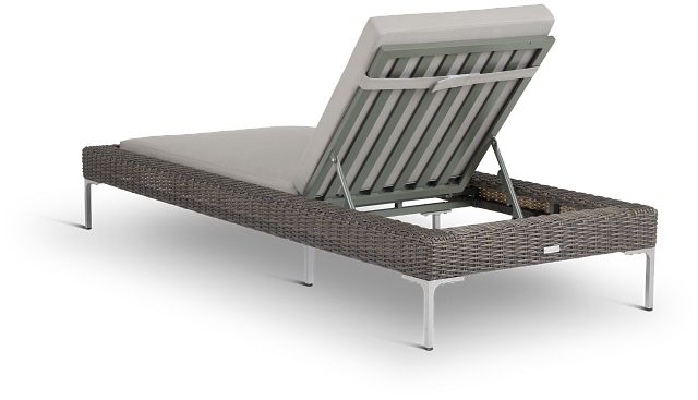Tulum Gray Woven Cushioned Chaise