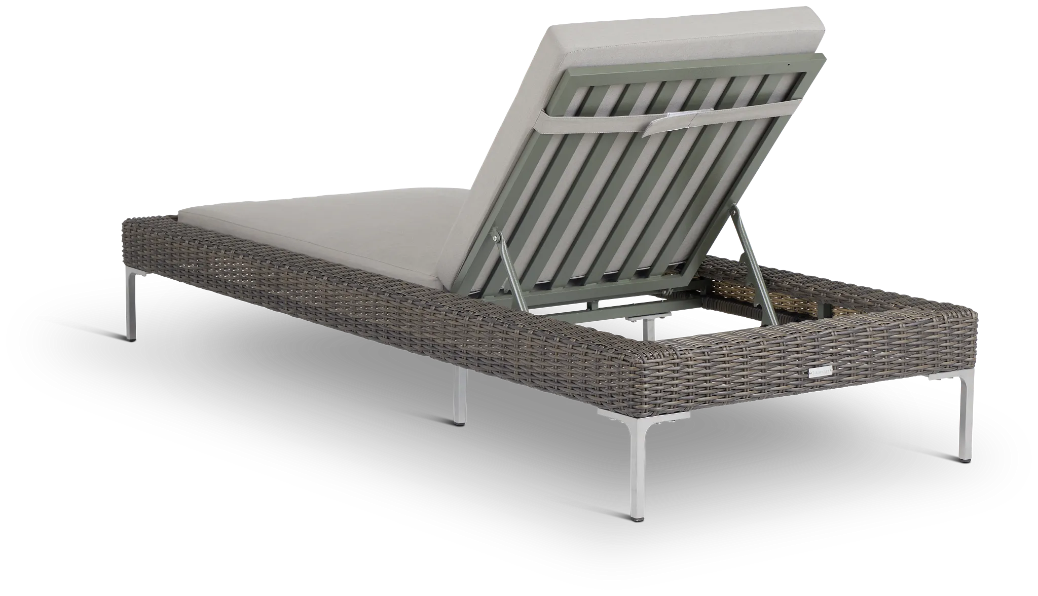 Tulum Gray Woven Cushioned Chaise