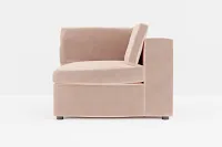 Destin Joya Light Pink Velvet Corner Chair