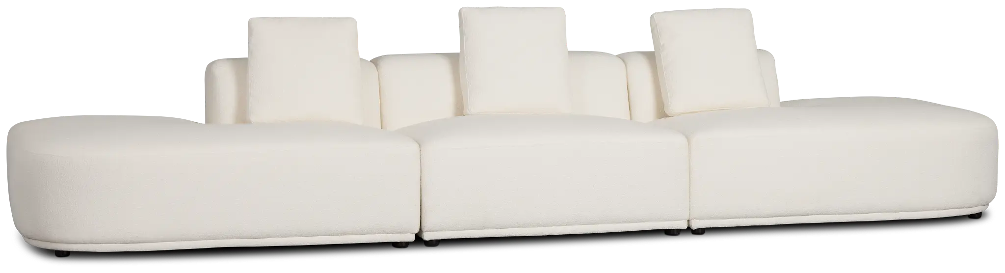 Catalina White Fabric 3-piece Modular Sofa Catalina White Fabric 3-piece Modular Sofa