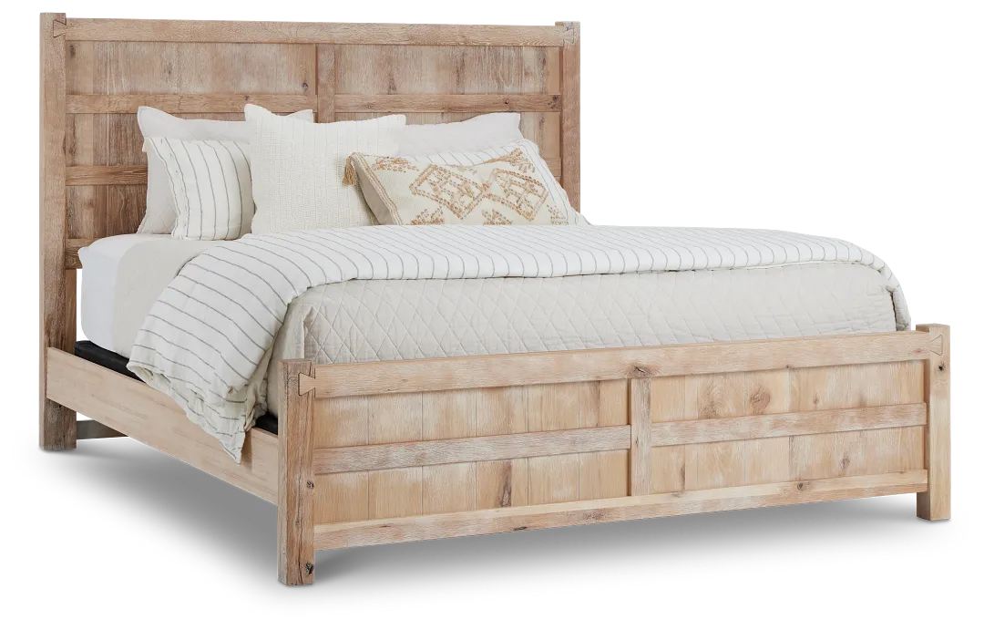 Salt Lake Light Tone Panel Bed