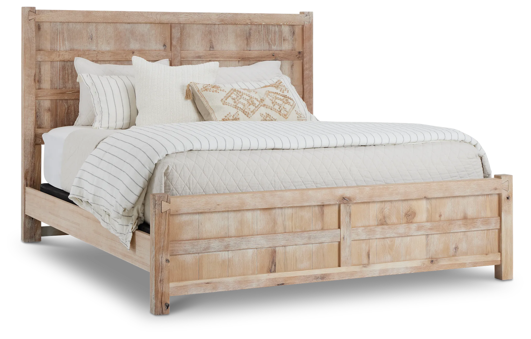 Salt Lake Light Tone Panel Bed