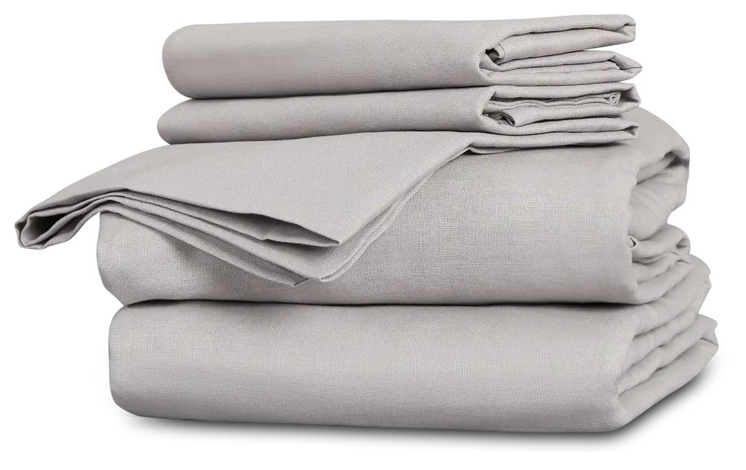 Rest & Renew Linen Blend Gray Sheet Set Rest & Renew Linen Blend Gray Sheet Set