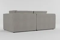 Destin Maguire Pewter Fabric 2-piece Modular Sofa
