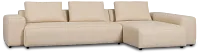 Cleo Beige Fabric Right Chaise Sectional