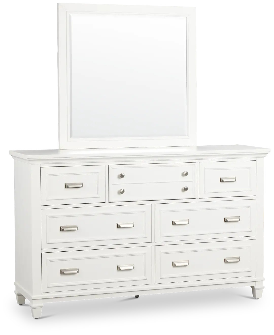 Cape Cod Ivory Dresser & Mirror Cape Cod Ivory Dresser & Mirror