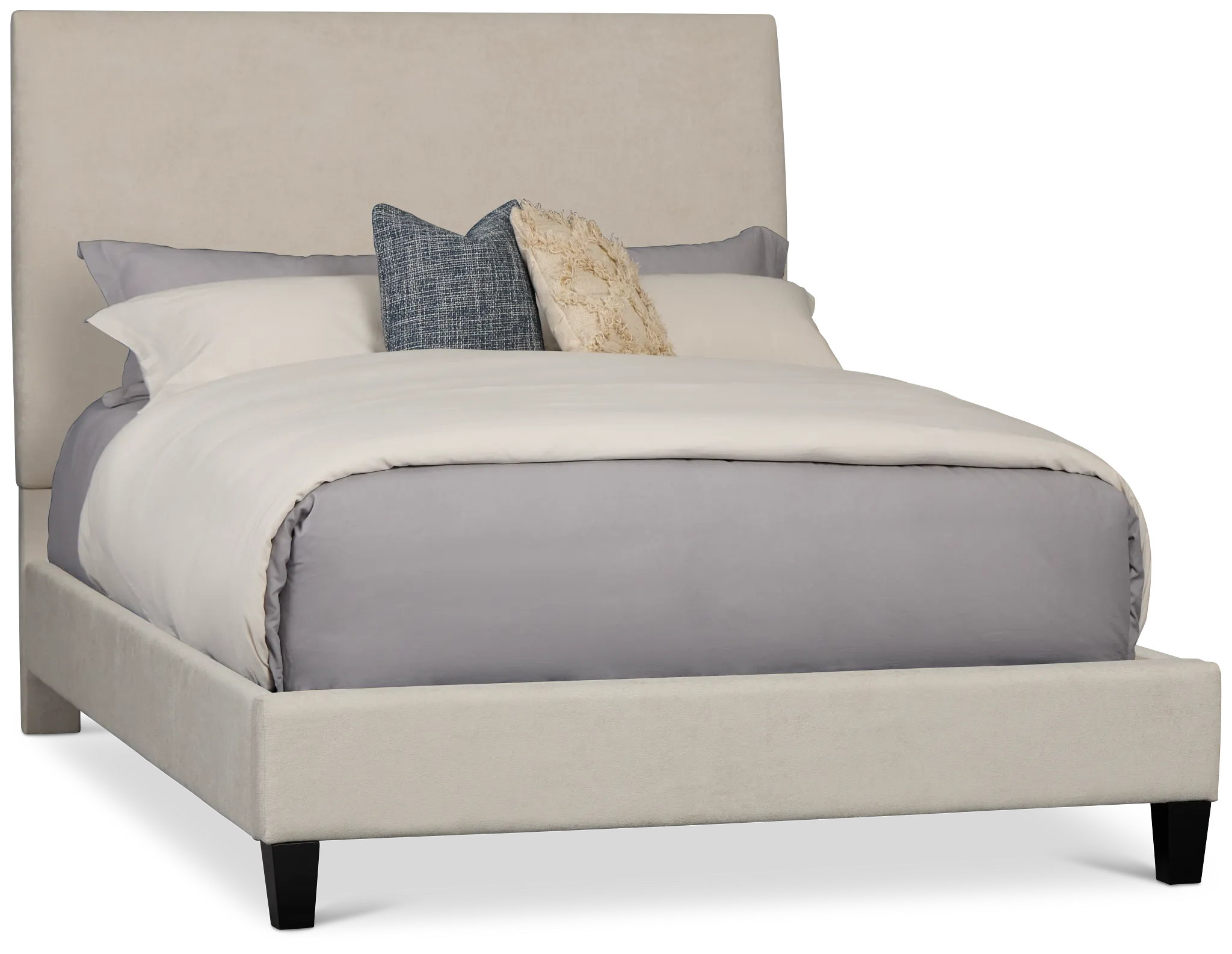 Lucy Taupe Uph Platform Bed