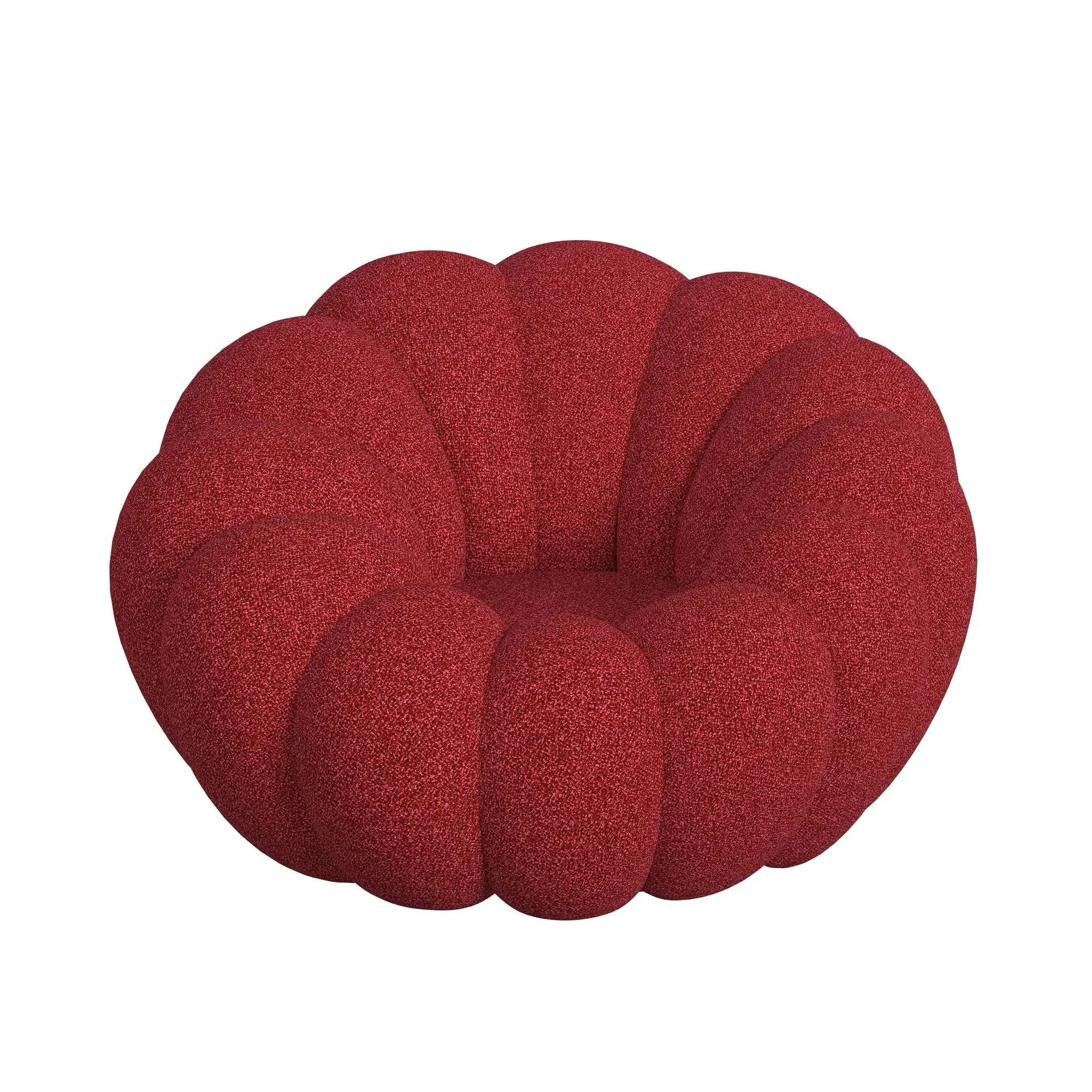 Kenzo Red Fabric Chair & Ottoman Kenzo Red Fabric Chair & Ottoman