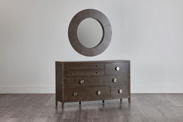 Linea Dark Tone Dresser & Mirror