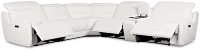 Jett White Micro Medium Triple Power 2-arm Sectional