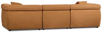 Aria Medium Brown Micro 3-piece Modular Sofa