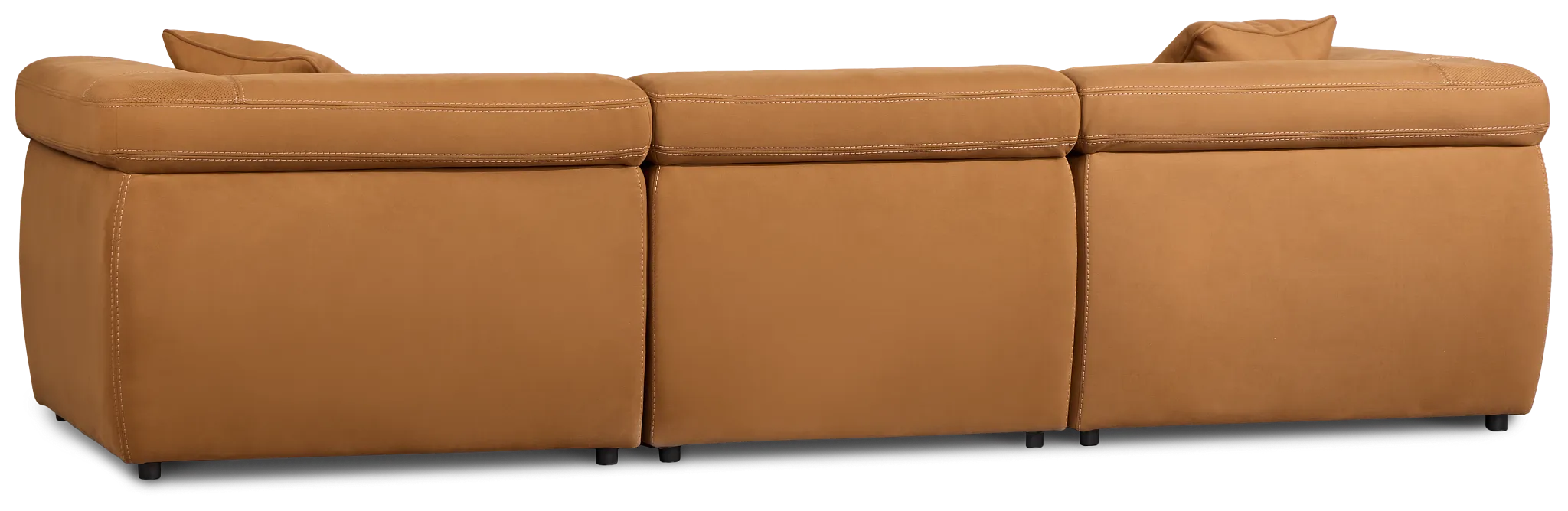 Aria Medium Brown Micro 3-piece Modular Sofa