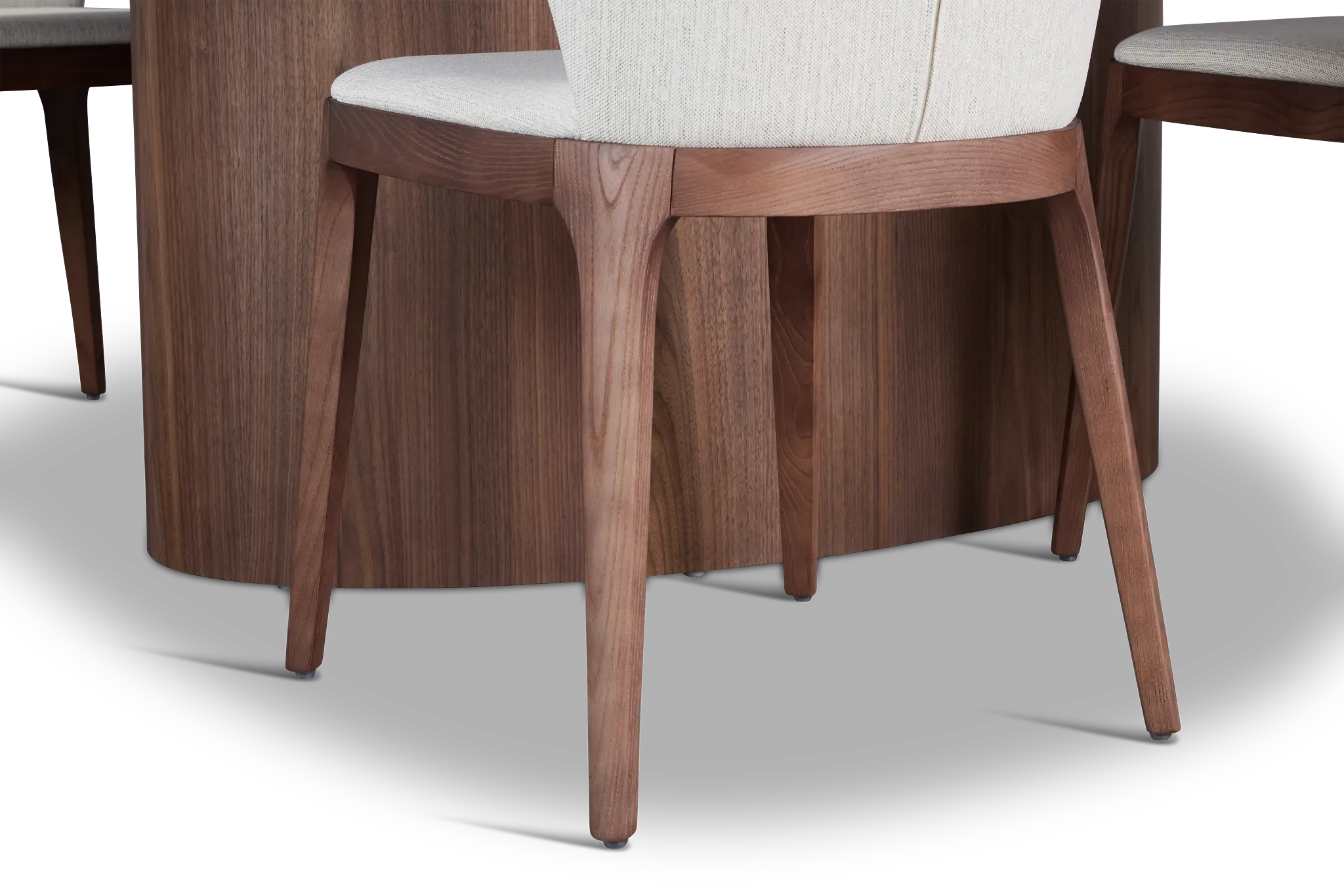 Nomad Mid Tone 94" Oval Table & 4 Light Beige Chairs W/ Mid-tone Legs Nomad Mid Tone 94" Oval Table & 4 Light Beige Chairs W/ Mid-tone Legs