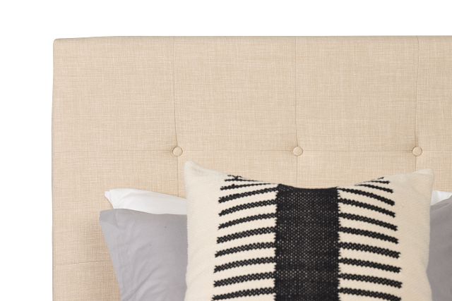 Flagler Beige Uph Panel Bed