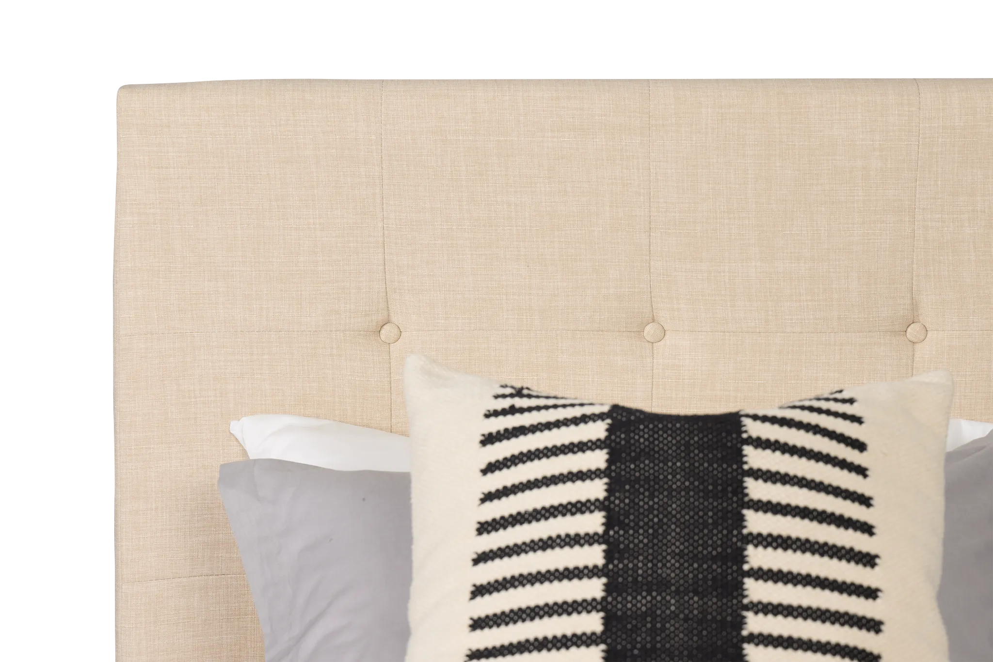 Flagler Beige Uph Panel Bed