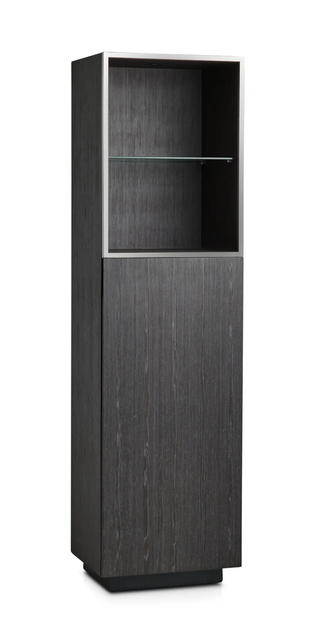 Vancouver Dark Gray Pier With Glass Shelf Vancouver Dark Gray Pier With Glass Shelf