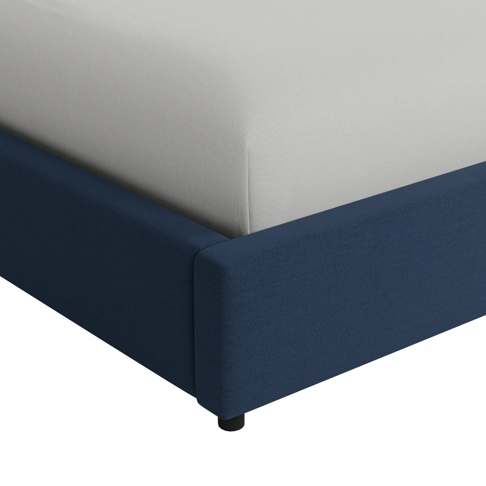 Grayton Peyton Dark Blue 44" Upholstered Platform Bed