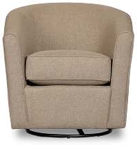 Tate Brown Fabric Swivel Chair