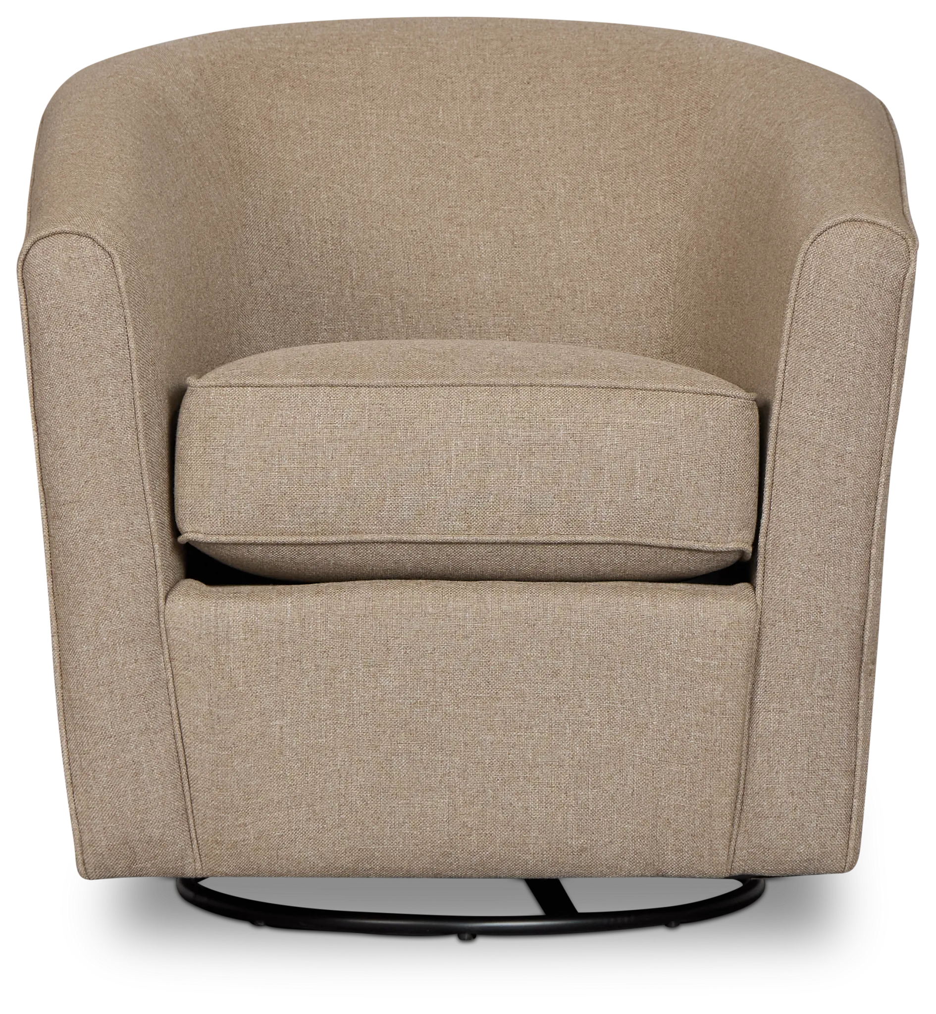 Tate Brown Fabric Swivel Chair
