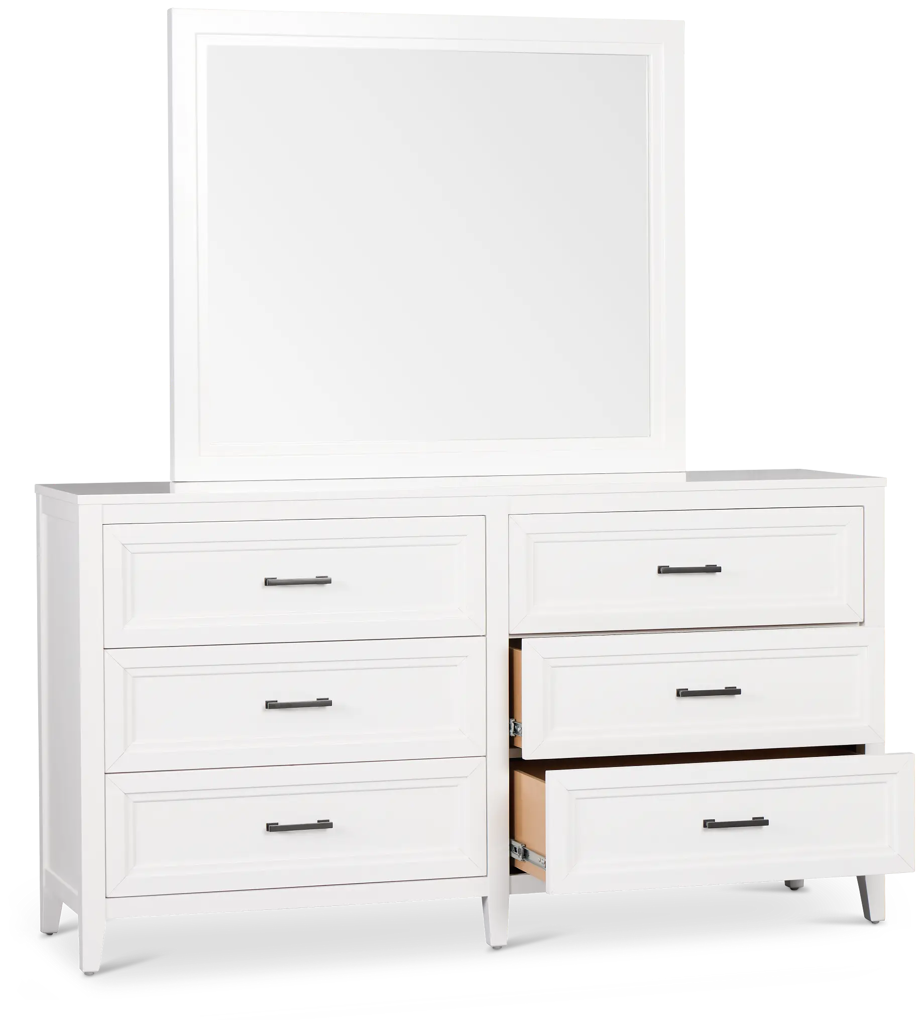 Nantucket White Dresser & Mirror Nantucket White Dresser & Mirror