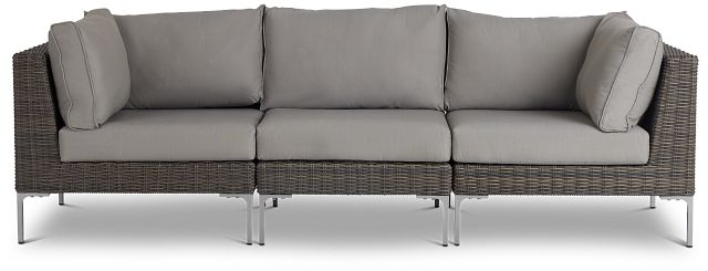 Tulum Gray Woven Modular Sofa