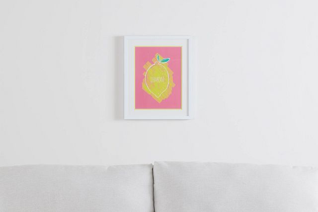 Lemony Multicolored Framed Wall Art