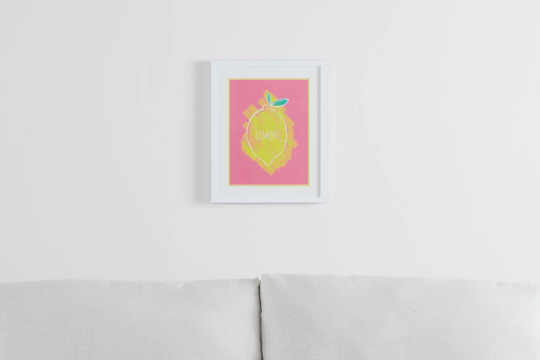 Lemony Multicolored Framed Wall Art