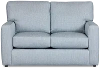 Rhodes Light Blue Fabric Loveseat