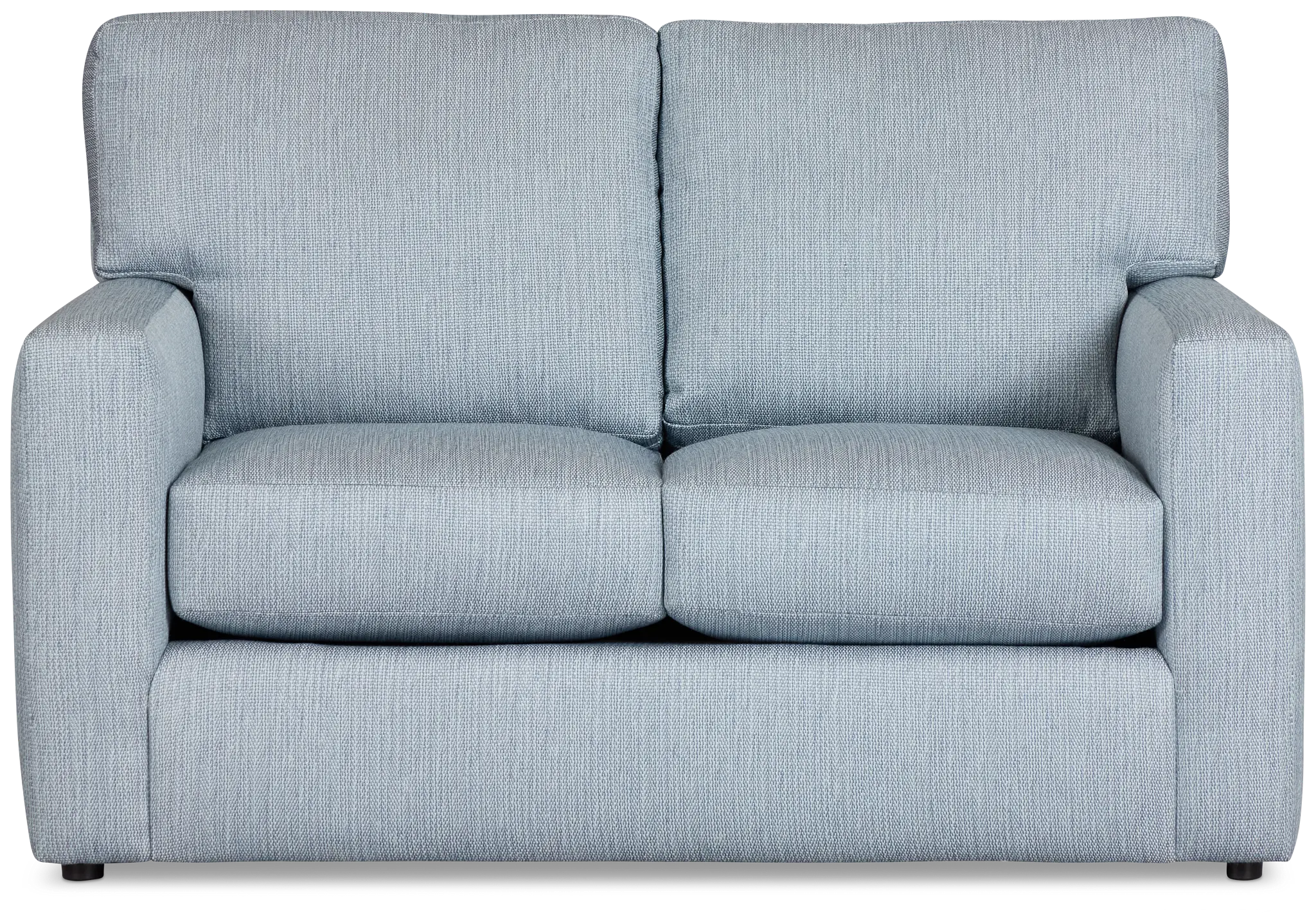 Rhodes Light Blue Fabric Loveseat Rhodes Light Blue Fabric Loveseat