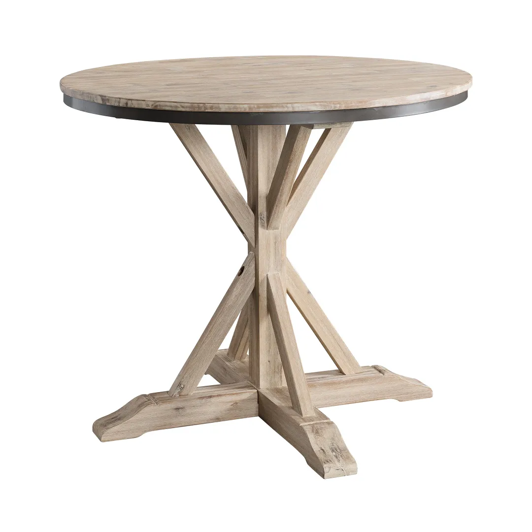 Kellie Light Tone Round High Dining Table
