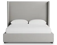 Captiva Maguire Gray 60" Upholstered Shelter Bed