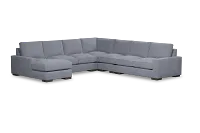 Edgewater Elevation Gray Large Left Chaise Sectional