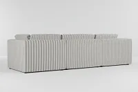 Destin Sea Lane Dark Gray Fabric 4-piece Bumper Sectional