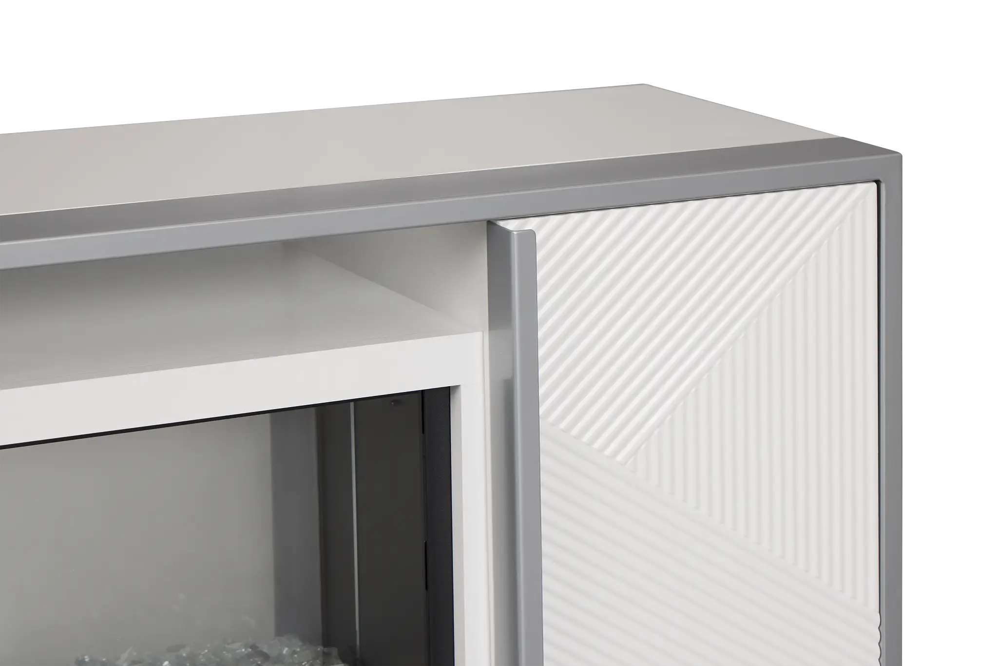 Stanley White 72" Tv Stand With Fireplace Insert Stanley White 72" Tv Stand With Fireplace Insert