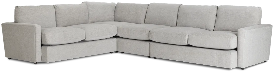 Noah Gray Fabric Medium Two-arm Sectional