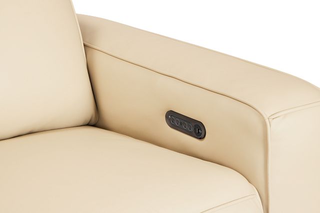 Tidal Beige Lthr/vinyl Power Reclining Sofa