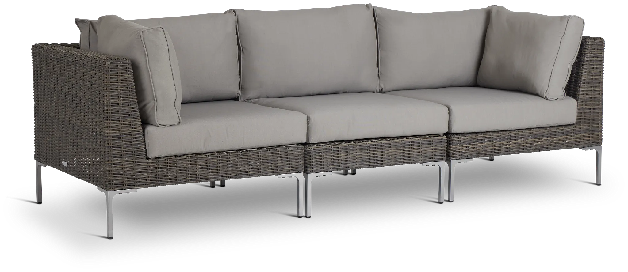 Tulum Gray Woven Modular Sofa