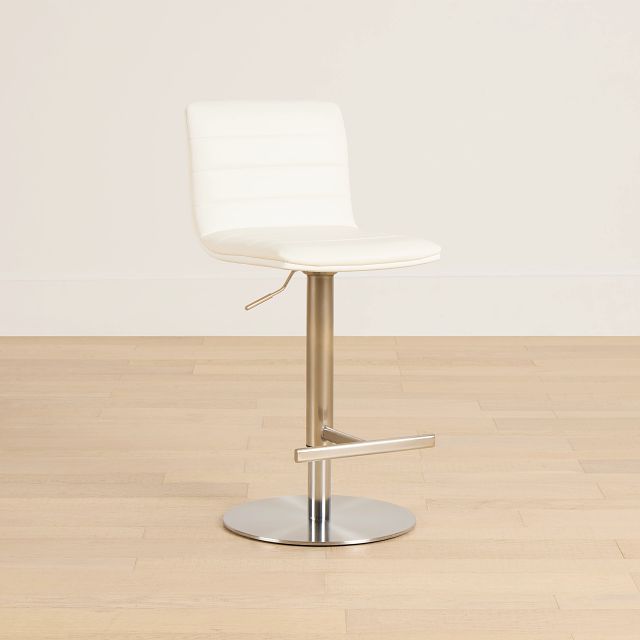 Ellis White Uph Adjustable Stool