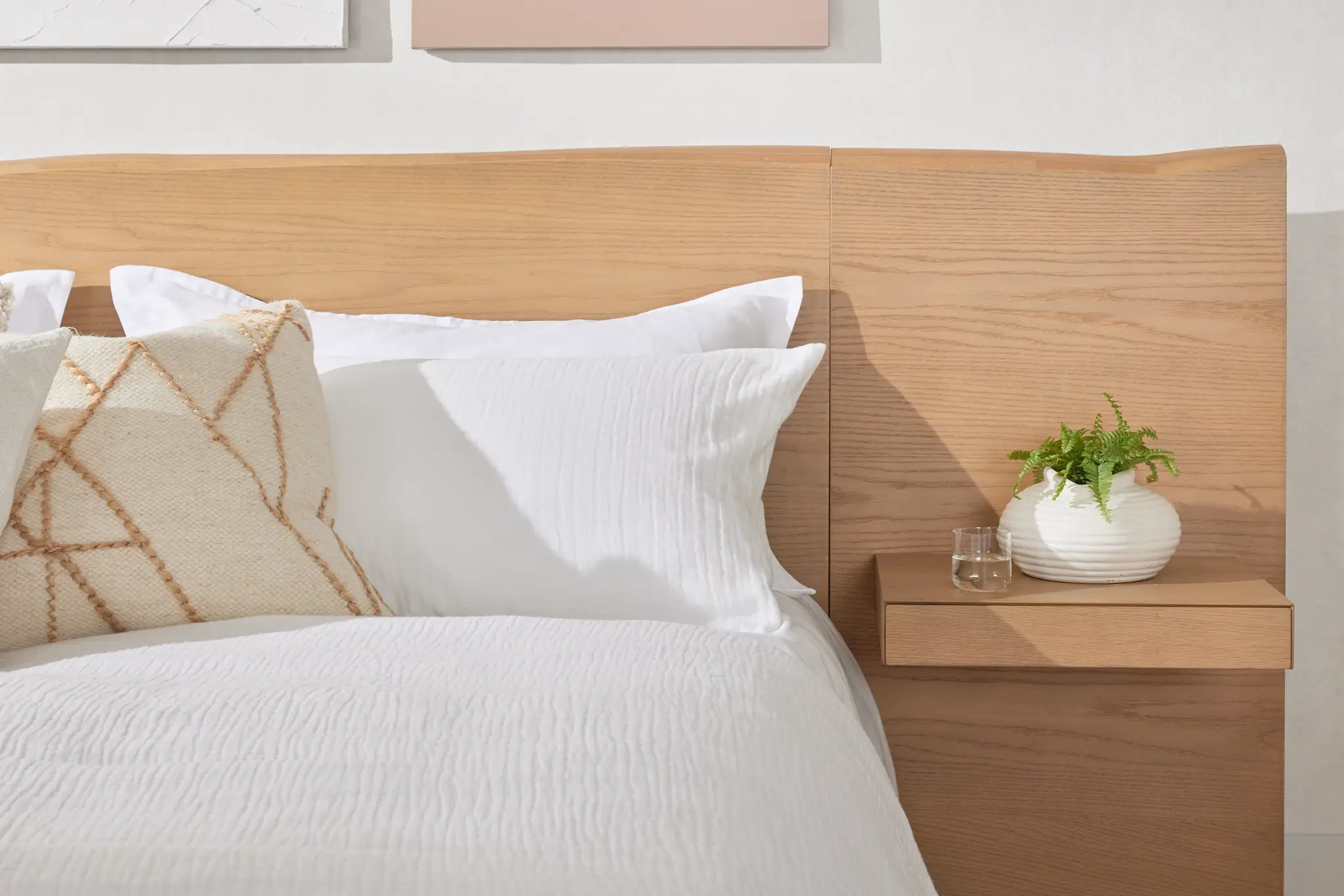 Haven Light Tone Spread Bed W/ Two Nightstands Haven Light Tone Spread Bed W/ Two Nightstands