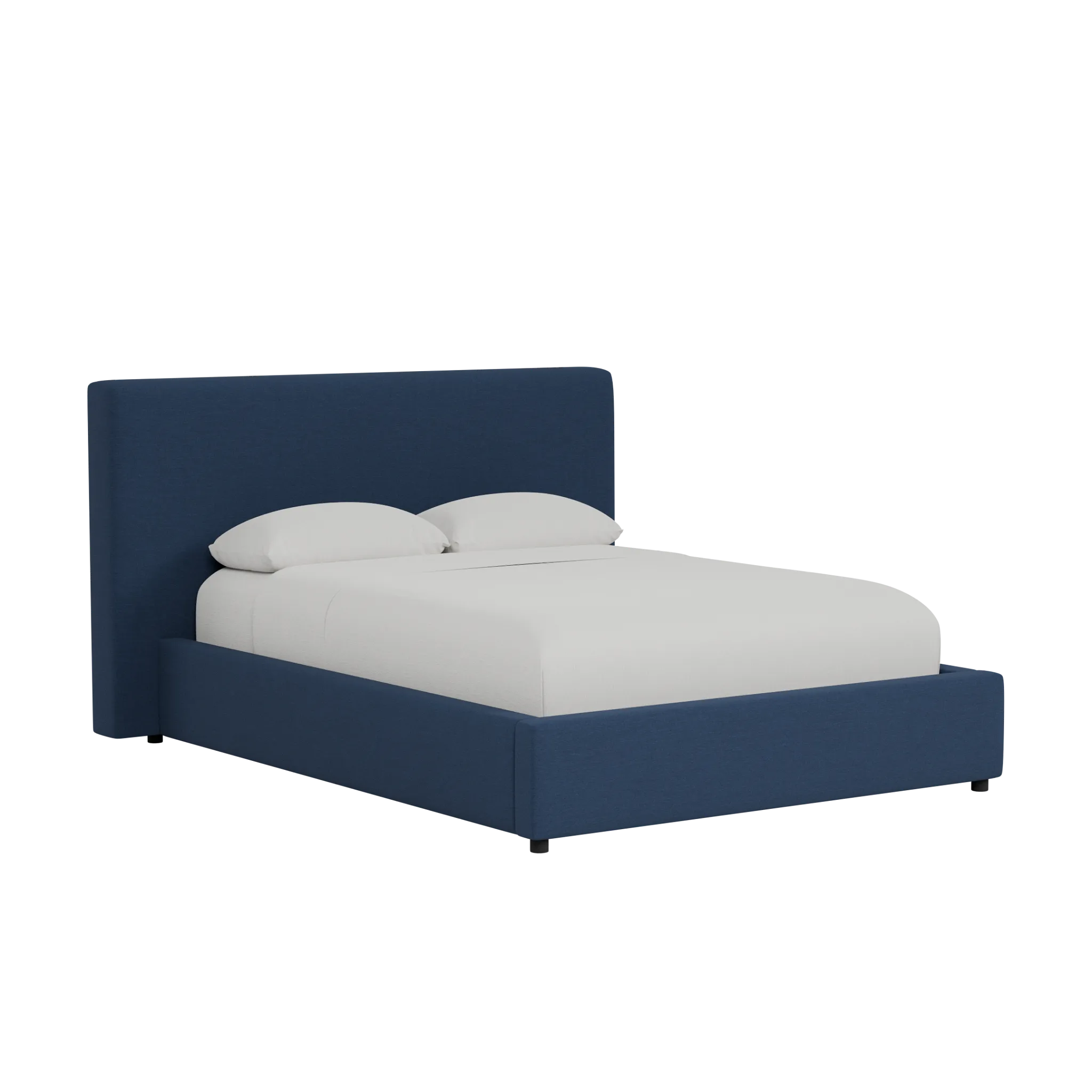 Grayton Peyton Dark Blue 44" Upholstered Platform Bed
