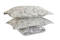 Lido Jacqrd Light Gray 3 Piece Duvet Set