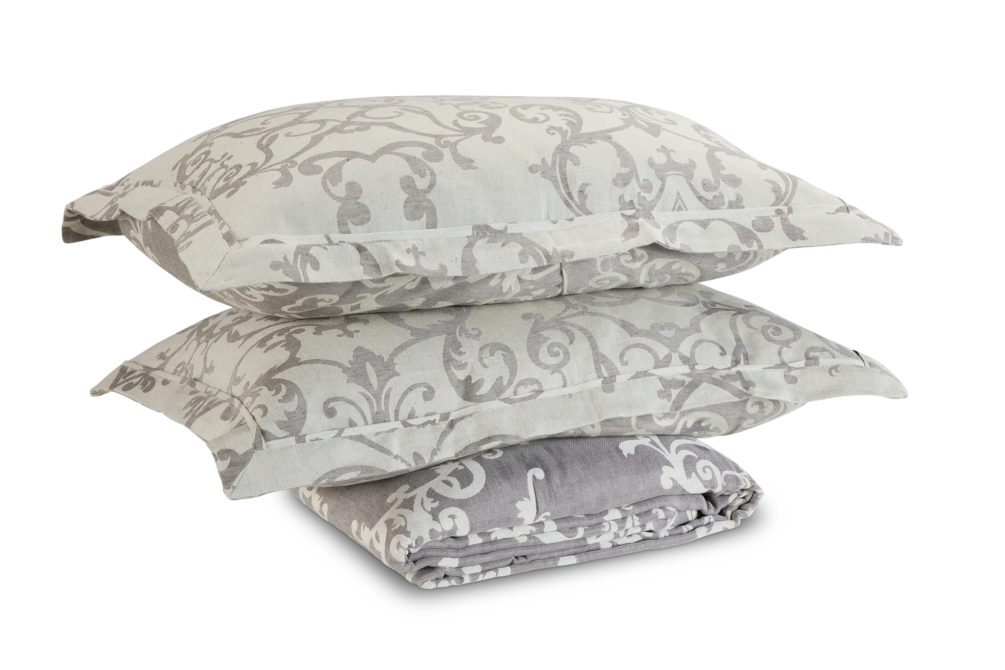 Lido Jacqrd Light Gray 3 Piece Duvet Set Lido Jacqrd Light Gray 3 Piece Duvet Set