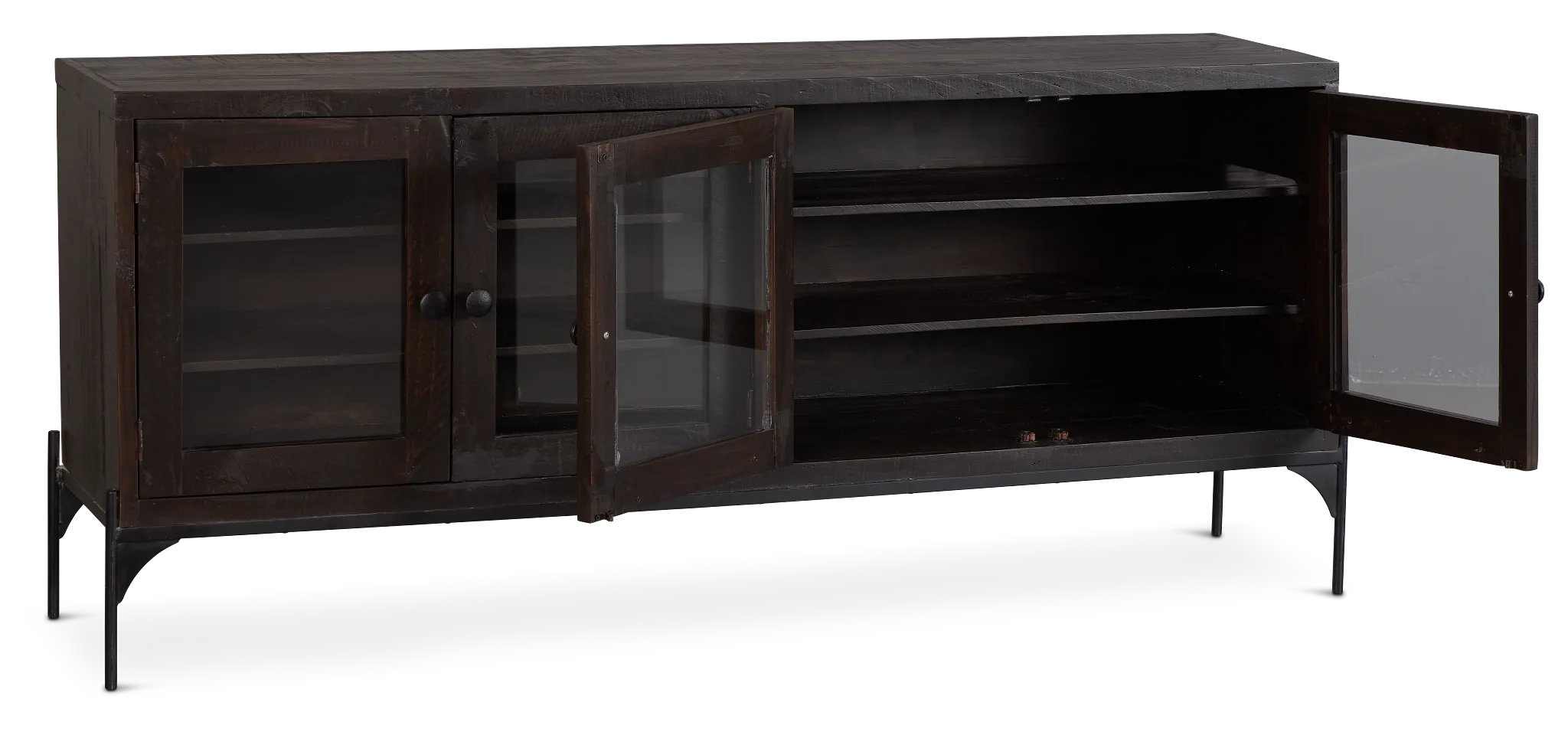 Rainier Dark Tone Four-door Cabinet